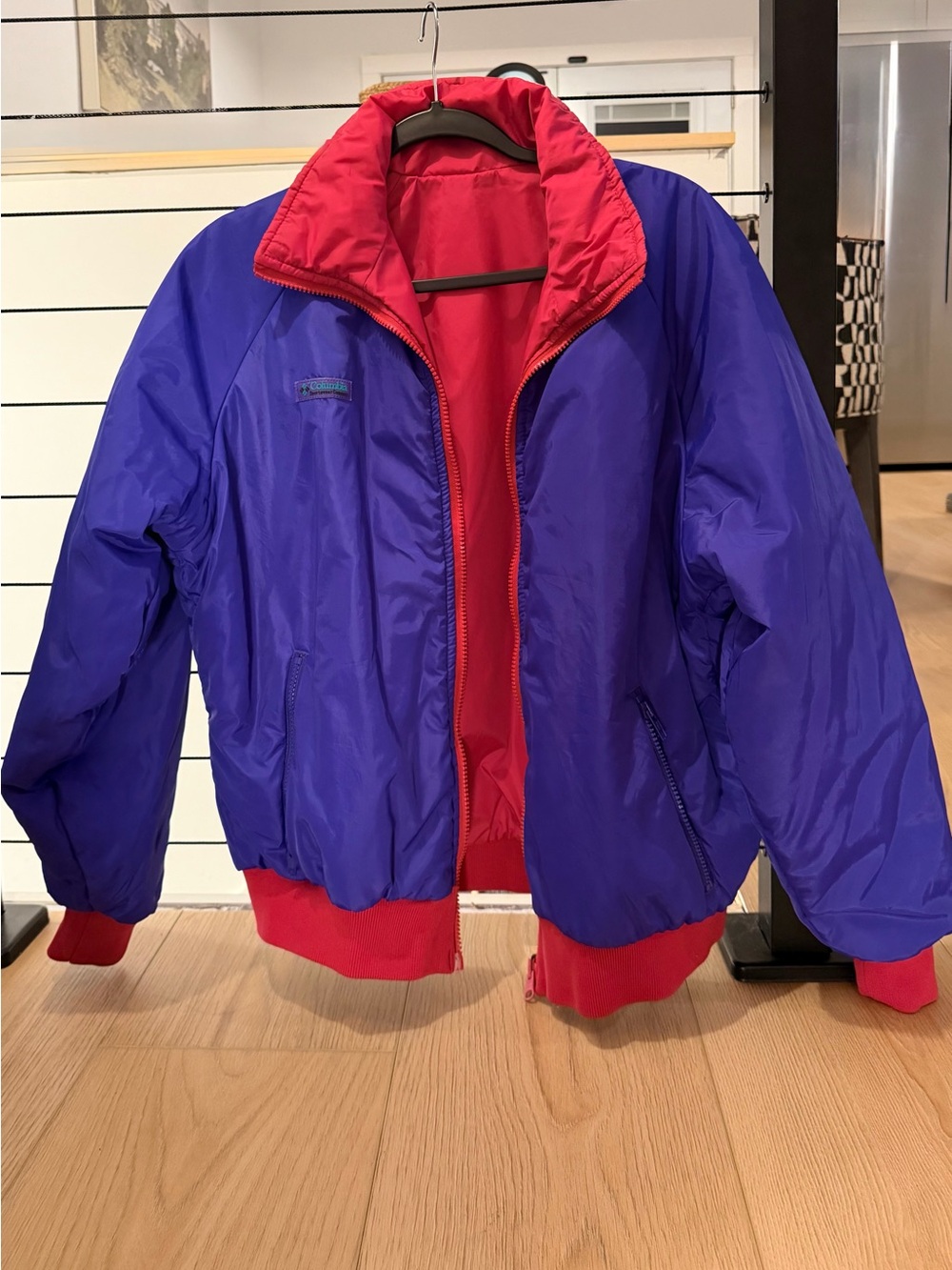 Vintage 90s Columbia Neon Day-glow Reversible Ski Puffer Jacket